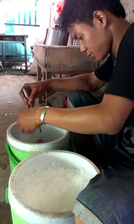 Tehnik Menghaluskan ES Batu dengan Satu Alat