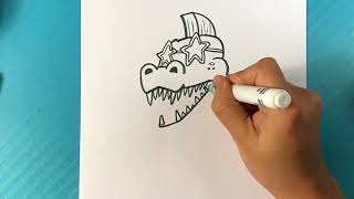 How to Draw FIVE NIGHTS AT FREDDY'S - Montgomery Gator