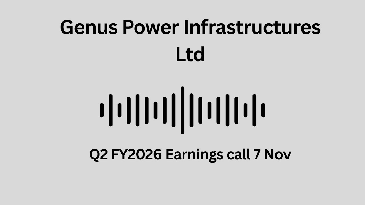 Конференц-звонок по итогам второго квартала 2026 финансового года компании Genus Power Infrastruc...