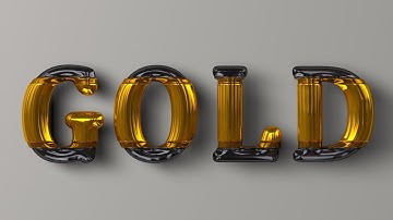 Cinema 4D Tutorial - Unique Gold 3D Text