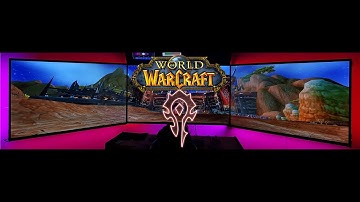World Of Warcraft Orgrimmar in triple screen 50" 4k Walkthrough gameplay no commentary