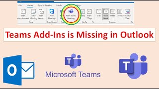 teams meeting add ins is missing in outlook