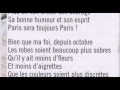 Zaz paris sera toujour paris LYRIC