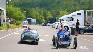 Pocket-Sized Powerhouses: Aston Martin DB5 Jr vs. Baby Bugatti II Roar on Lime Rock&#39;s Track!