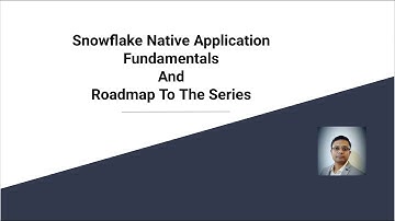 Snowflake Native Application Fundamentals And Roadmap To The Series