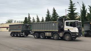 Самосвальный прицеп KRAFT-тридем и самосвал SCANIA 8х4