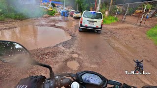 Miren la CARRETERA en tiempo de LLUVIA ,Viaje con MOTO de San Miguel - AYACUCHO - LIMA