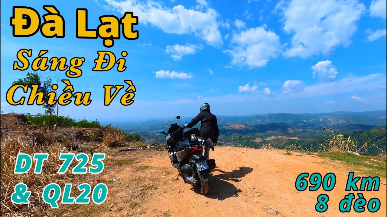 Phượt Đà Lạt 1 Ngày | Đi DT725 Như Mơ, về QL20 Chân Ái.