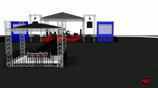 Desain lay out stage konser sketchup 2017