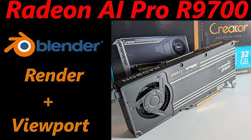 NEW AMD Radeon AI Pro R9700 Blender Render And Viewport Benchmarks