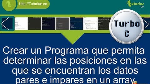 arrays – turbo C (posiciones vector de los datos pares e impares)