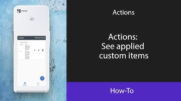 Actions: See applied custom items