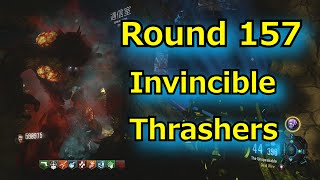 Zetsubou No Shima Round 157 invincible thrashers
really like this map and strat shame about thrashers :)
game details...
game was on local
played over the duration of 2 weeks
100 time about 6h 30
with easter egg done 4 imprints monkeys from plant which seems impossible to get and 4 perk slots
157 about 21 hours
this room gets harder after about 112 as zombies run forward abit after dying with skull and hit u
skull nerf does make this room slower but its still pretty good
had only 1 down till 110 ish then had a few dumb downs also not used to the invisible zombies
definitely not easy to do it low downs in this room xD
there must be a reason you get these thrashers as they turn up on people on different rounds 150+ pretty sure theres no way of killing them tho :P
my twitter - https://twitter.com/scottieii3
my twitch - http://www.twitch.tv/scottiei3 Zetsubou No Shima Round 157 invincible thrashers