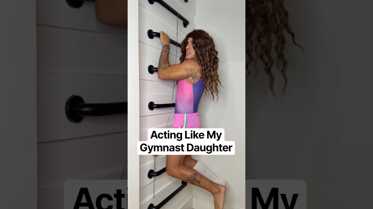 Acting Like My Gymnast Daughter (INJURED) #shorts #fatherdaughter #dad #injured