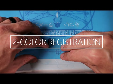Registering 2 Colors On A Riley Hopkins 150 Press  Screen Printing Without Micro Registration