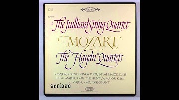 mozart, string quartet No 18, The Julliard String Quartet