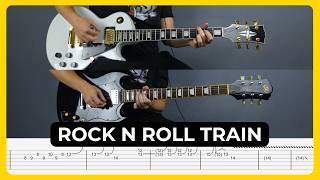 Rock N Roll Train  - AC/DC | Tabs | Guitar Lesson | Cover | Tutorial | Solo | All Guitar Parts