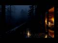 Deep Sleep in a Cozy Rainy Cabin 🌧 Heavy Rain &amp; Soft Thunder