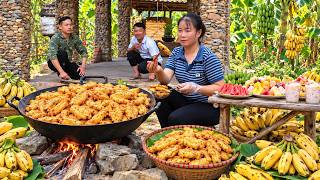 Ly Tu Tay, Xabi, and Egan make unique cakes and milk tea using wood-fired stove at their farm.