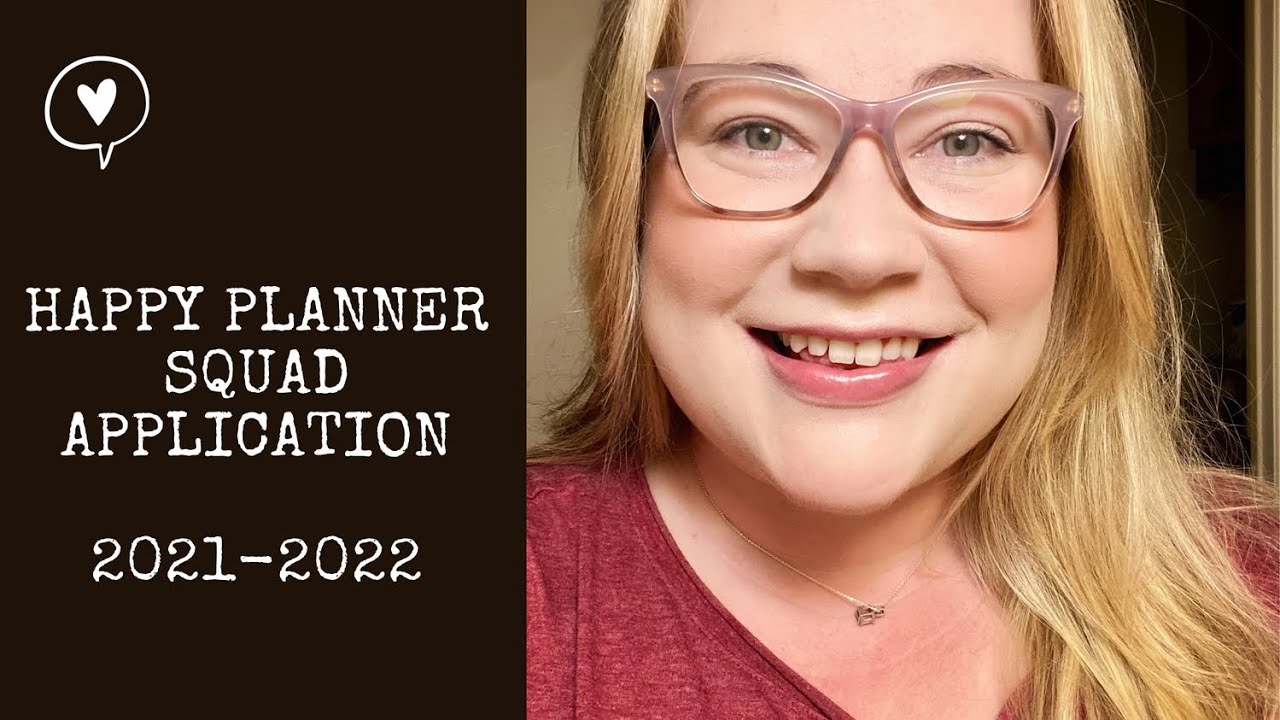 Happy Planner Squad Application 20212022 YouTube