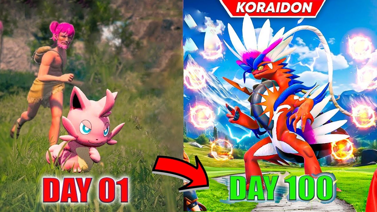 Surviving 100 Days in PALWORLD - My Journey | Pokemon game 2025 | catch all the legendary pals