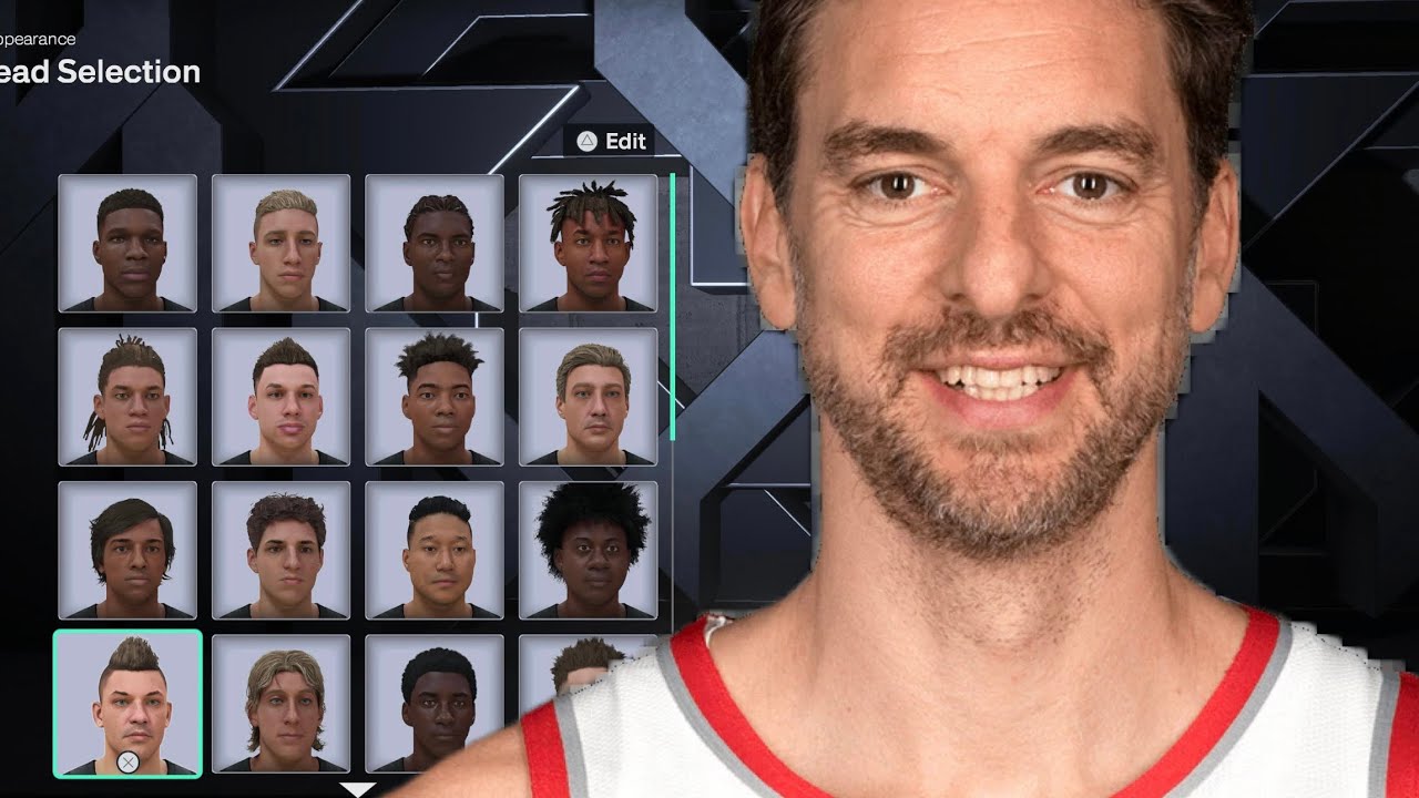 Pau Gasol Face Creation NBA 2K26