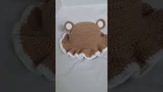 bear hat 🐻 | Crochet Tutorial #crochet #tutorial #shorts #fyp