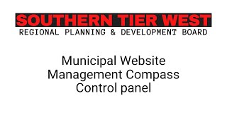 Municipal Website Management Compass Control panel