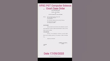 HPSC PGT Computer Science Court Case Update #hpsc #computerscience #shortsfeed #viral #haryananews