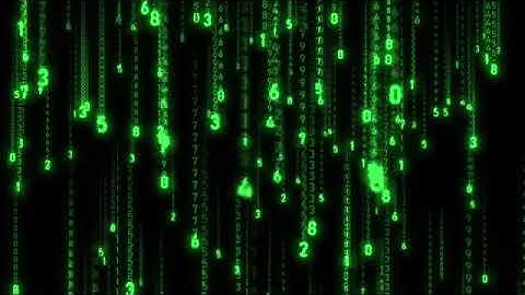 5 Hour Green Matrix Rain Code Loop Motion Background   ASMR Video360P