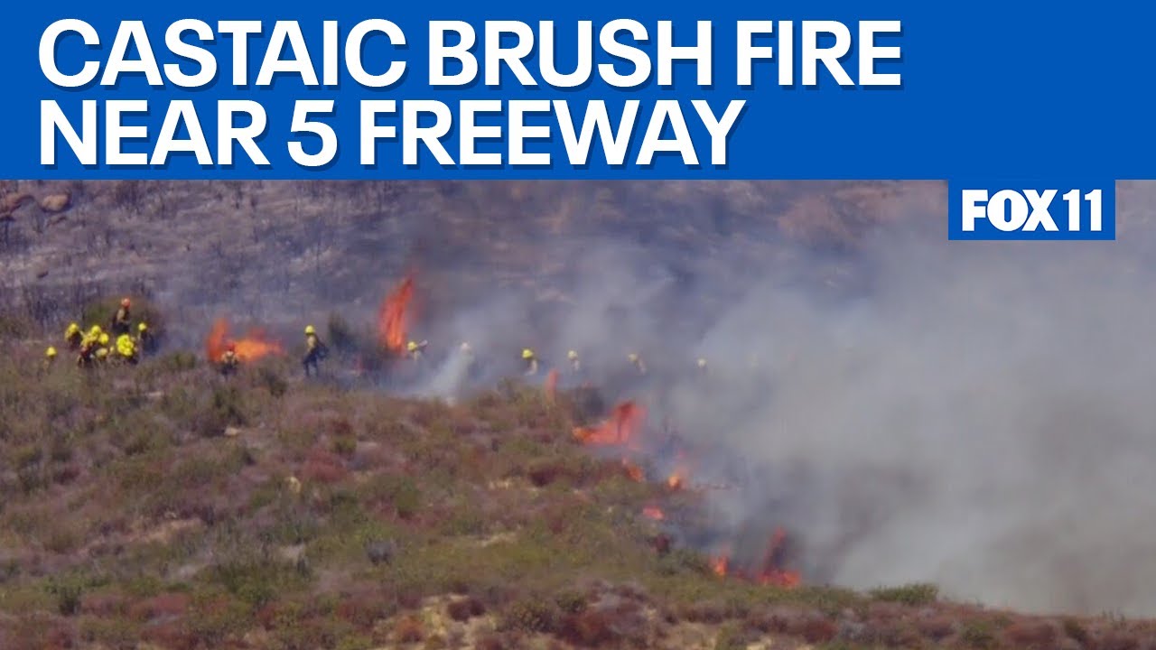 Castaic brush fire burns near 5 Freeway | FOX 11 LA - YouTube