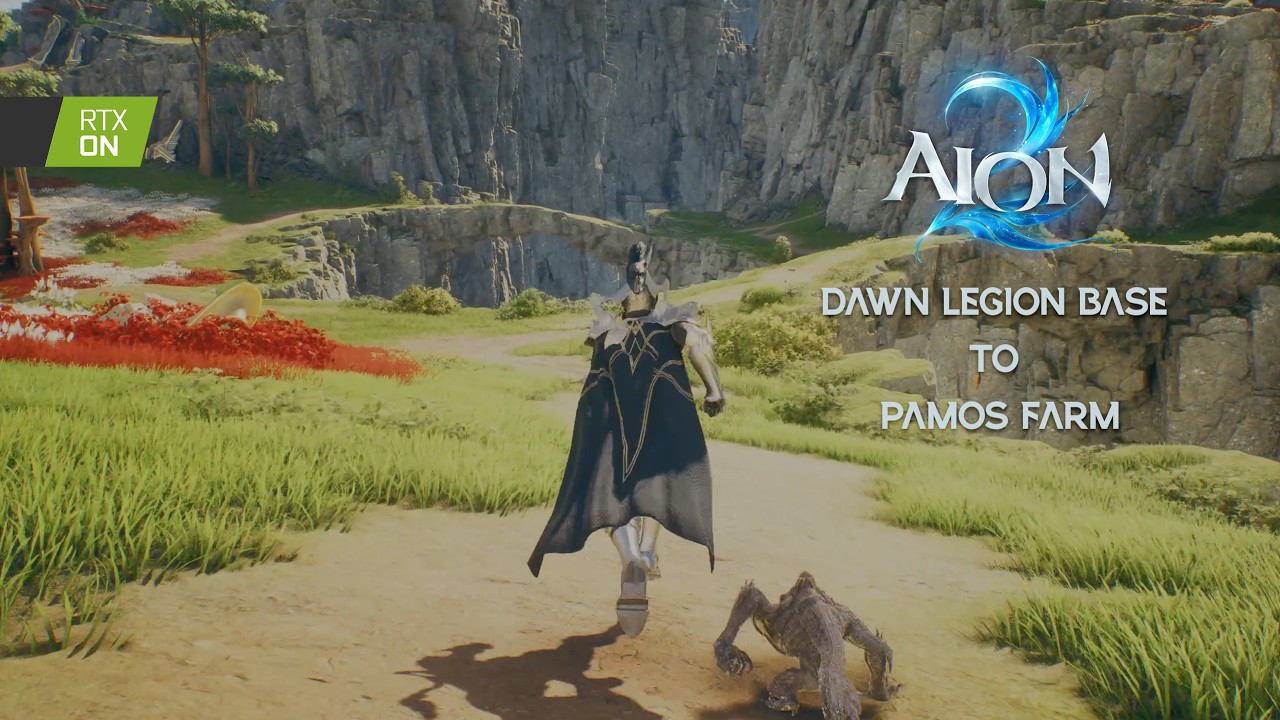 Aion 2 - Dawn Legion Base to Pamos Farm | Ultra Settings | Ray Tracing ...