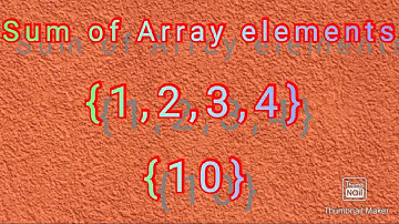 Program To Print Sum Of Array Elements