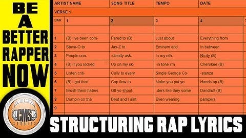 How To Structure Rap Lyrics