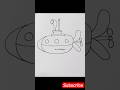 Easy boat drawing #shortvideo #shorts #short
