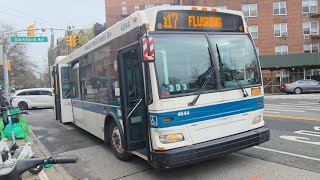 (RETIRED) MTA NYCT: 2009 Orion VII NG HEV #4044 on the Q17 @ Kissena Blvd & Sanford Ave