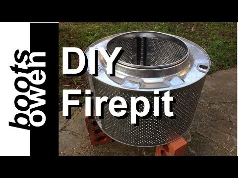 Make a washing machine drum firepit