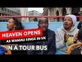 HEAVEN OPENS AS MARTHA WA MAU SINGS IN UNITED KINGDOM TOUR BUS