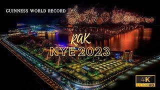 RAS AL KHAIMAH RECORD BREAKING FIREWORKS | RAK NYE 2023 | MARJAN ISLAND 🇦🇪 | 4K | RAK FIREWORK 2023