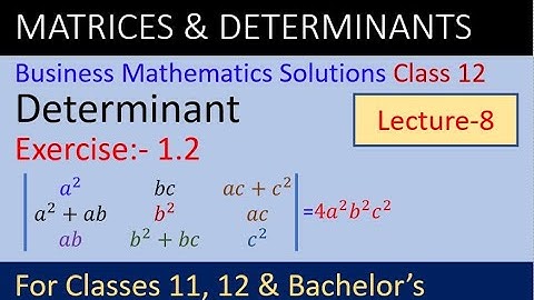 Business mathematics solution class 12 | Determinant solution class 12 NEB | NEB 12 math solution |