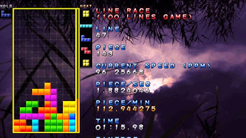 Nullpomino - 100 line sprint