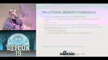 DEF CON 19 Hacking Conference Presentation By   Jamie Butler   Physical Memory Forensics for Cache   Video clip0