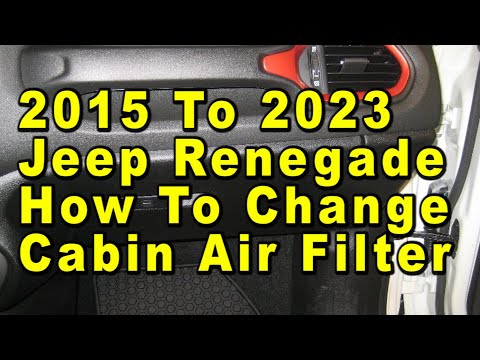 2015 To 2023 Jeep Renegade How To Change A/C Cabin Air Filter With Part Numbers 2015 To 2023 Jeep Renegade How To Change A/C Cabin Air Filter With Part Numbers