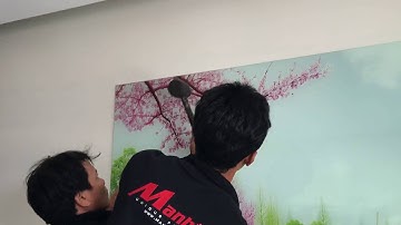 Quy trình thi công ốp tranh kiếng 3D lên trên tường