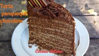TORTA PANQUEQUE CHOCOLATE