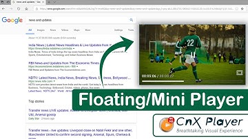 Floating Window Player | Mini Player | Microsoft Certified Media Player #cnxplayer