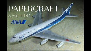 All Nippon Airways B747481D Paper Model Stop Motion