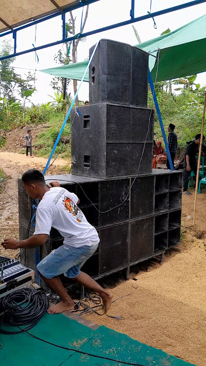 Prepare sound hajatan buat organ tunggal. 🔊🔊🔊#Soundsystem #Soundhajatan #soundteropan