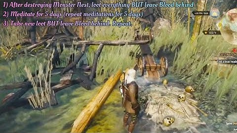 Infinite Resource "Glitch" Via Monster Nest + Meditations - WITCHER 3 Easy Money Tips & Tricks 2020