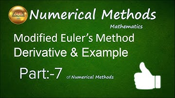 Modified Euler Method--Derivative & Example